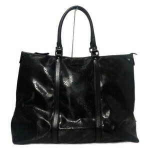 GUCCI Imprime 201482 Black PVC Leather Handbag